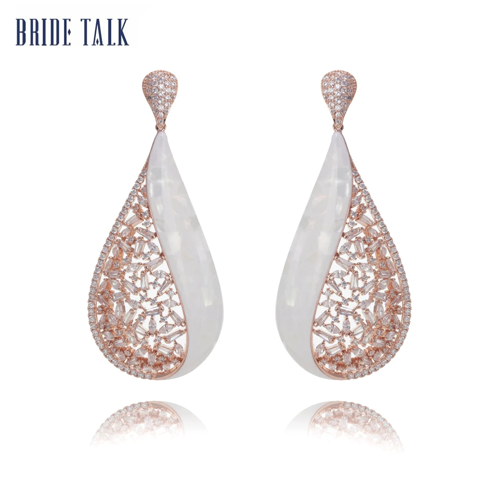 Модные роскошные свадебные серьги невесты Talk модные красивые ювелирные изделия