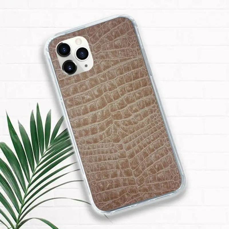 

crocodile print pattern Phone Case for iPhone 11 12 pro XS MAX 8 7 6 6S Plus X 5S SE 2020 XR Luxury brand shell funda coque