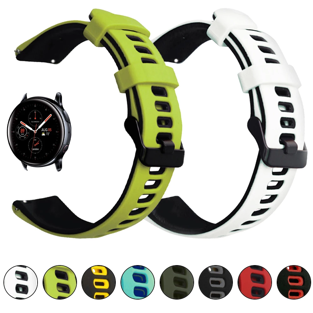 

Силиконовый браслет для Samsung Watch 4 Classic 42/46 мм, ремешок для Active2 40 44 мм, Galaxy 3 41/45 мм, аксессуары для часов 22/20 мм