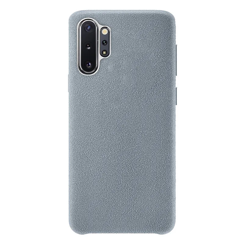 Серый Для samsung Galaxy Note 10 Plus чехол из натуральной замши защитный чехол для samsung Note 10 9 S9 S10 Plus S10e чехол - Цвет: Серый