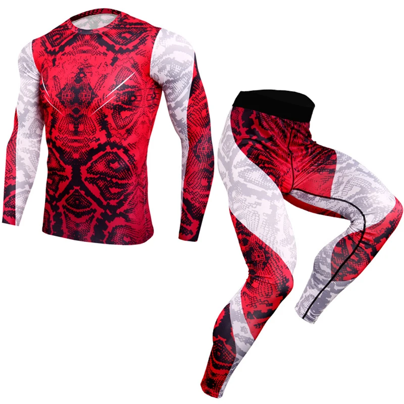 Мужской комплект для бега компрессионный спортивный костюм мужская спортивная