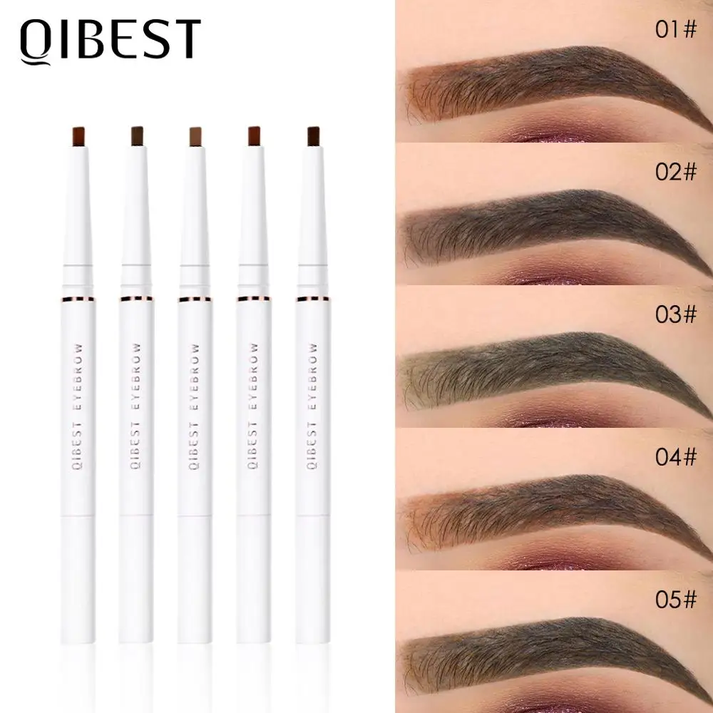 Водостойкий карандаш для бровей QIBEST 5 цветов тату ТИНТ Косметика макияжа
