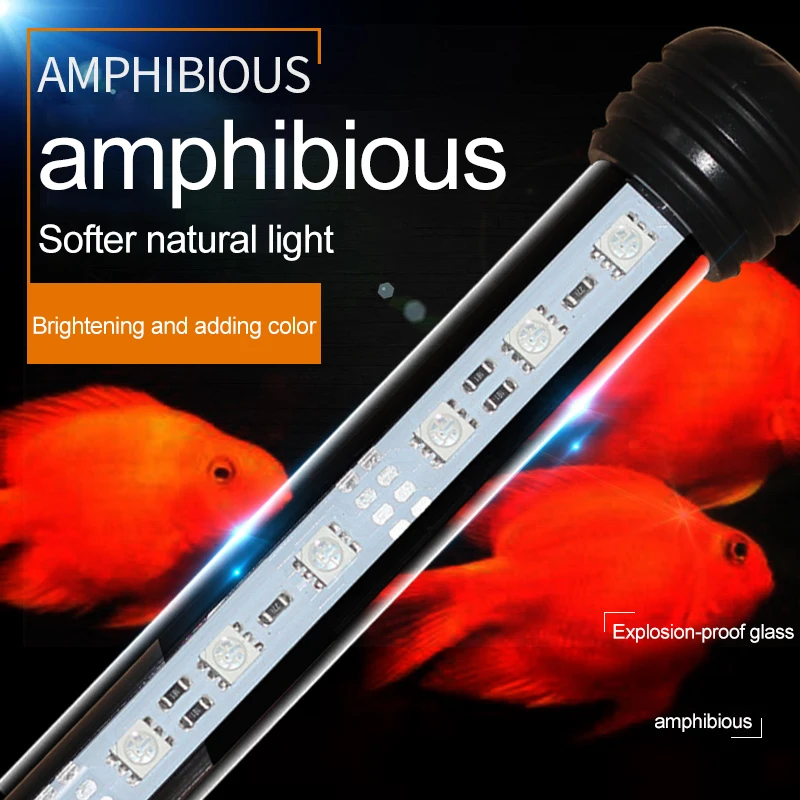 RGB дистанционный аквариумный Свет Энергосберегающее Освещение для аквариума водонепроницаемый водный растительный свет аквариум светодиодное освещение 18-48 см ЕС США штекер