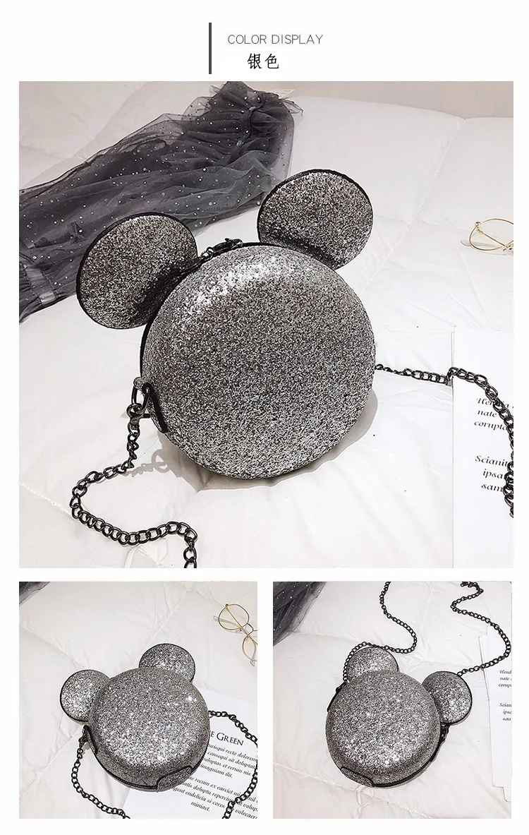 Disney Микки Маус женские модные сумочки на плечо милые Мультяшные женские маленькая круглая сумка мессенджер женская сумка для хранения