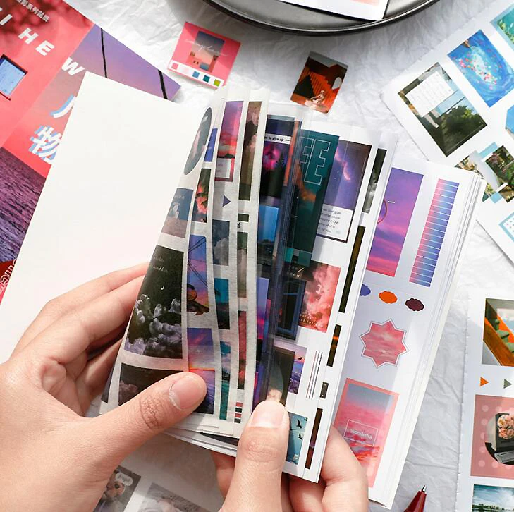 

20Pcs/lot Time Series Sticker 3 Materials Mix Handbook Decoration Stickers Stationery Supplies(ss-612)