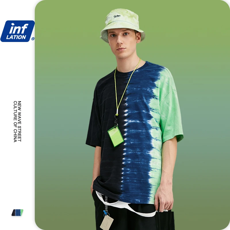Мужская футболка с коротким рукавом INFLATION хлопковая Футболка большого размера