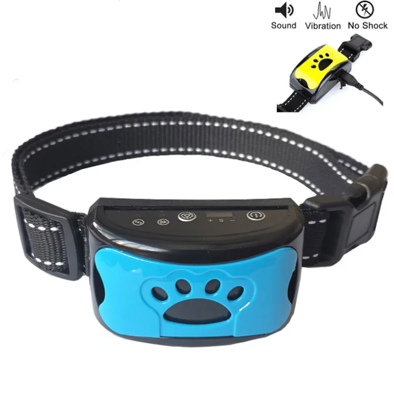 

Waterproof Pet Dog Anti Bark Collar Control Train USB Rechargeable Stop Barking Pet Dog Waterproof Ultrasonic Training Collars