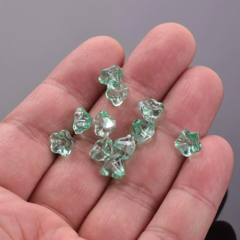 Бусины из хрустального стекла в форме цветка 8x6 мм насыпью для сережек ювелирных
