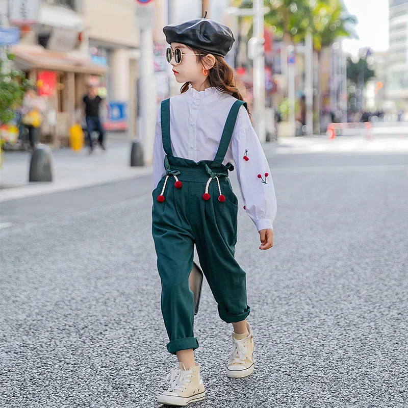 Костюм для девочек Новинка Весна 2020 модный детский костюм из двух предметов в