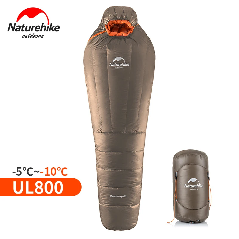 

NatureHike Mummy Sleeping Bag Ultralight Camping Adult Warm Winter -20~-10 Degree NH17U800-L