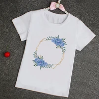kids summer high quality t shirt aesthetic flowers boys girls fashion casual home clothes toddler baby short sleeve tshirt