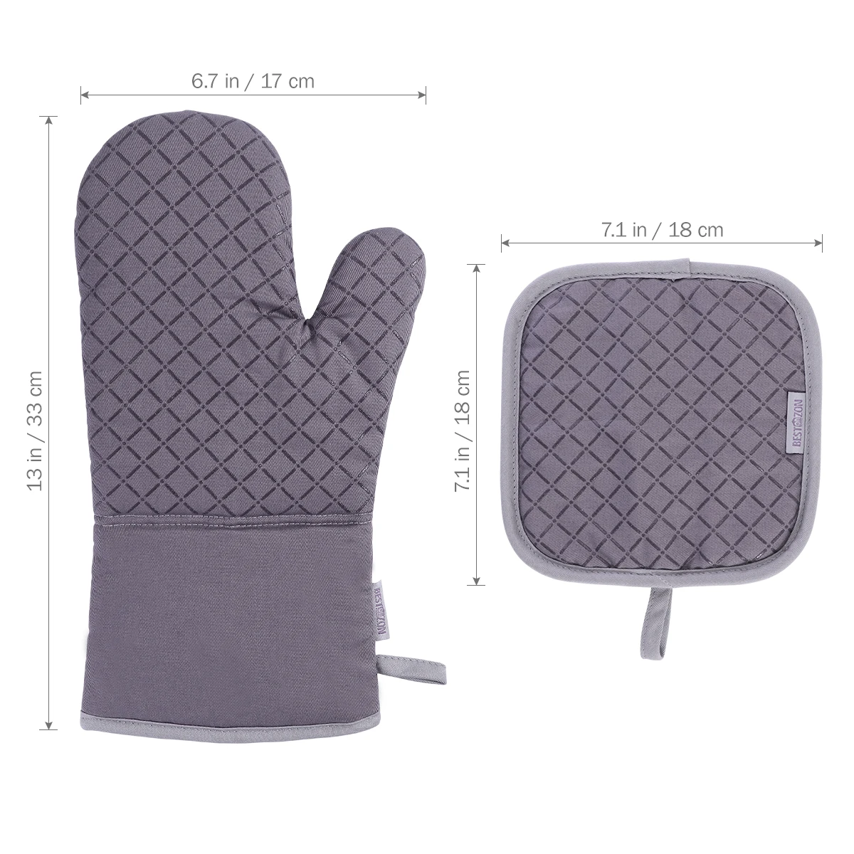 

1 Pairs Oven Mitts Heat Resistant Potholders Pad High Temperature Resistance BBQ Baking Gloves Kitchen Cooking Gloves
