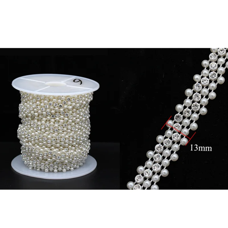 Бусины из АБС-пластика с имитацией жемчуга цепочка бусин для свадебной куклы