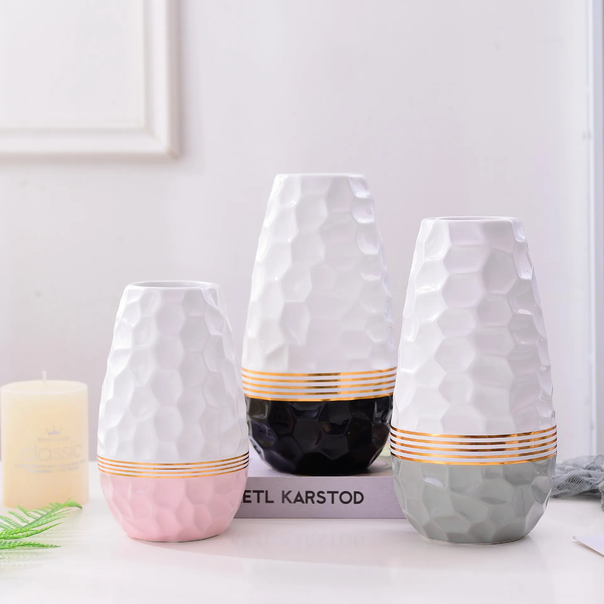 Современный обеденный стол Соты Украшения Ваза для цветов Свадебные украшения