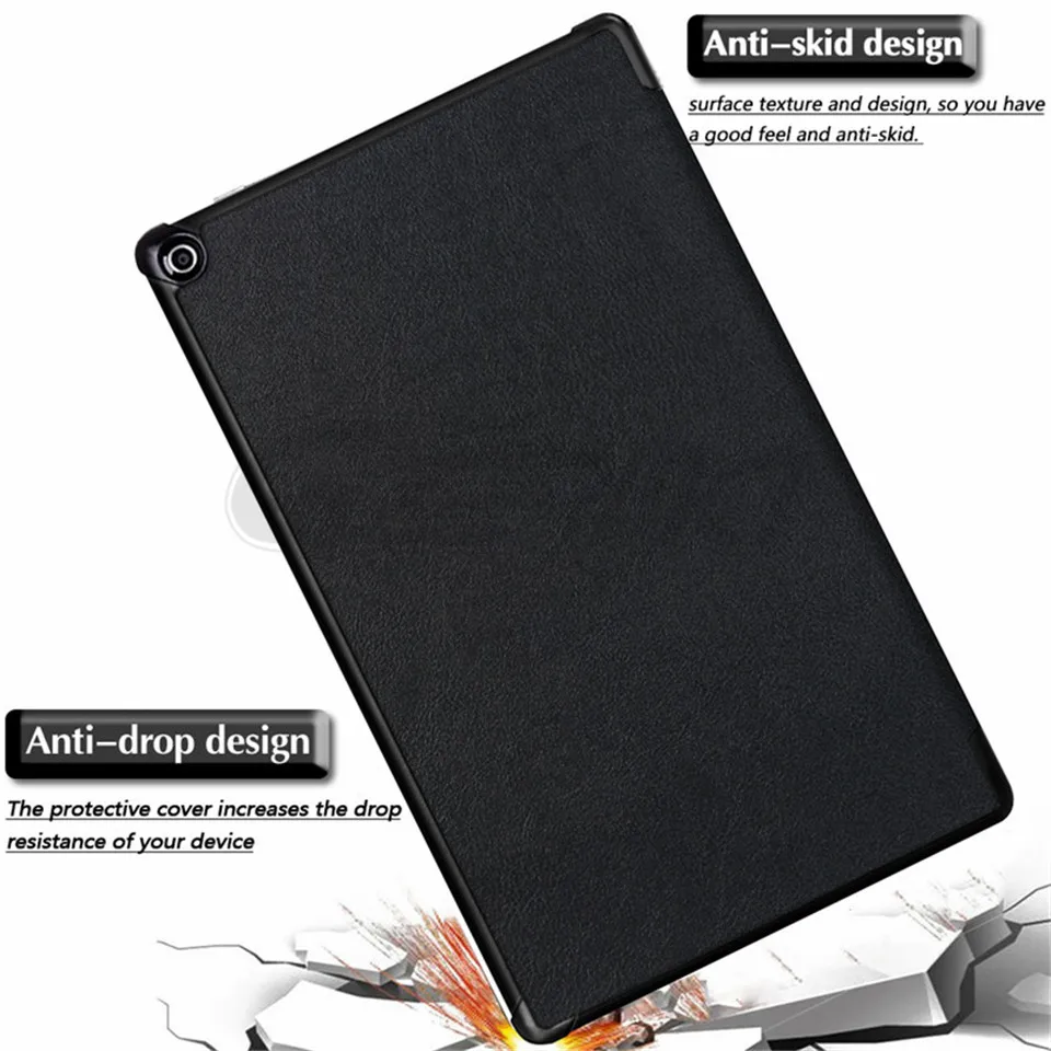 Для Amazon Kindle Fire HD10 HD 10 10," Ультратонкий чехол-книжка с кожаной подставкой для планшета 10,1 дюймов защитный чехол