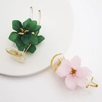 fashion sweet flower hair claws for women girls acrylic floral hairgrips hairclip elegant crab vintage hairpin hair accessories