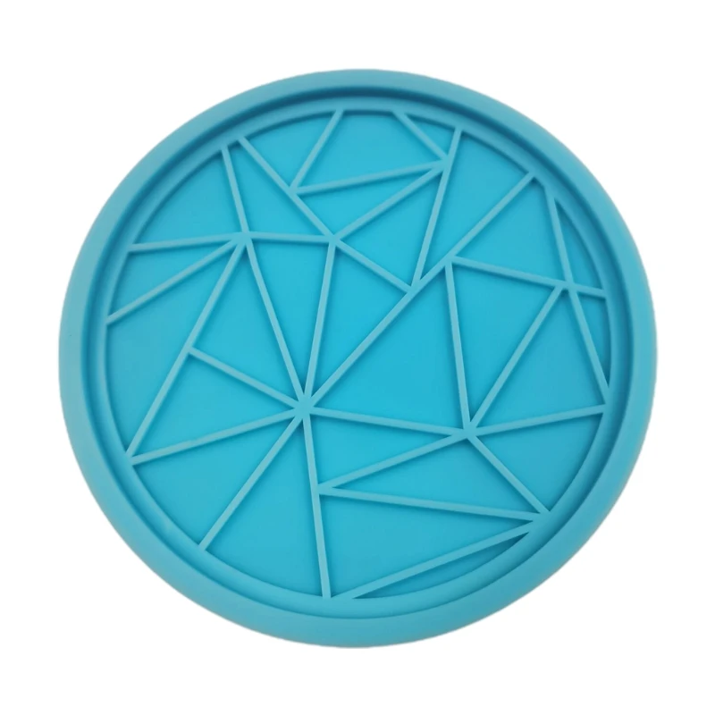 

Geometric Circle Round Shape Coaster Epoxy Resin Mold Cup Mat Pad Silicone Mould