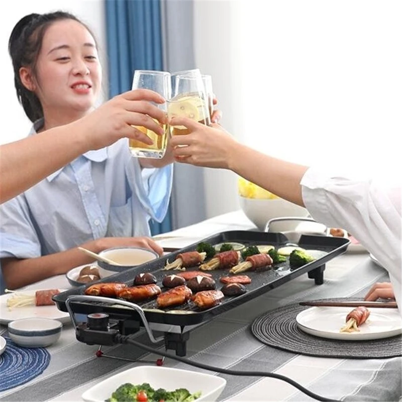 korean hotplate plate camping griglia portatile pieghevole for outdoor barbecue barbacoa churrasqueira electric bbq grill free global shipping