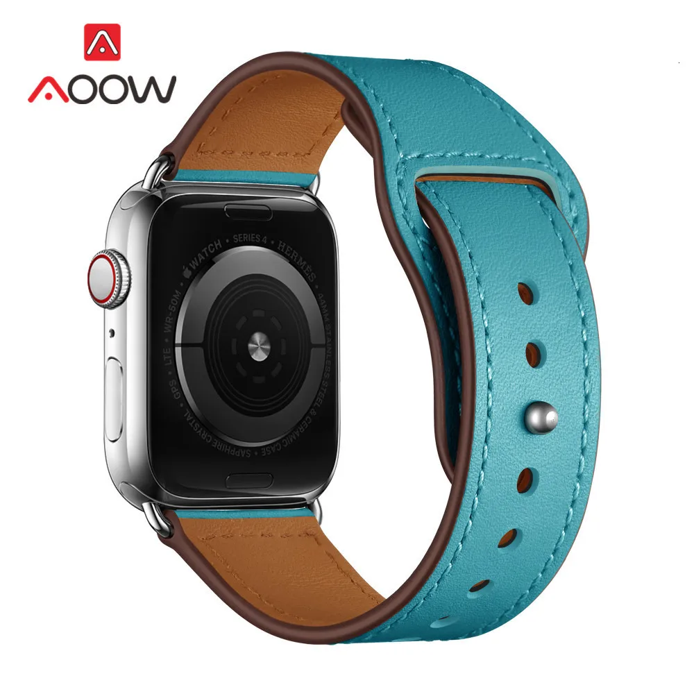 Ремешок из натуральной кожи для Apple Watch 4, 40 мм, 44 мм, 38 мм, 42 мм, высокое качество, для мужчин и женщин, ремешок для часов, браслет для iWatch 1, 2, 3
