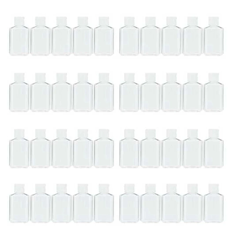 

60 мл Прозрачный многоразовый откидной пластиковый контейнер для путешествий из ПЭТ