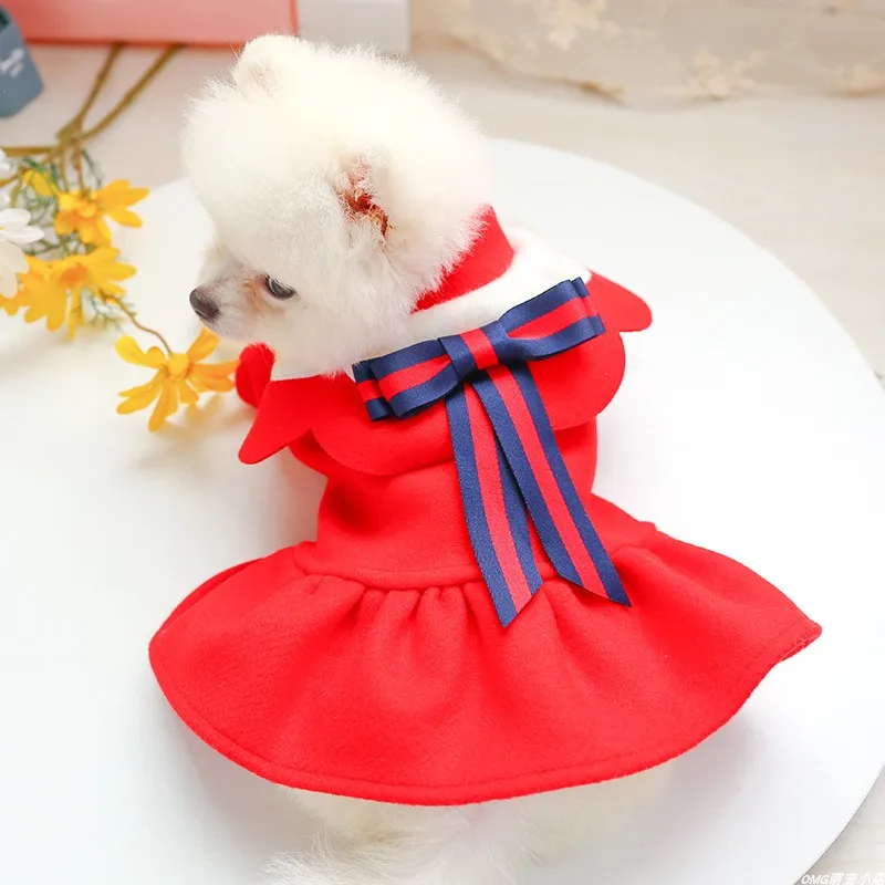 

Long Stripe Bows Pet Clothing Small Dog Costume Poodle Yorkshire Wedding Party Shih Tzu Pomeranian Bichon Pomeranian Schnauzer