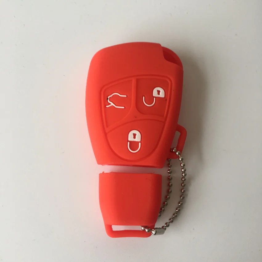 

Силиконовый чехол для автомобильного ключа чехол для Mercedes для Benz W203 W211 CLK C180 E200 AMG C E S Class держатель для ключей аксессуары