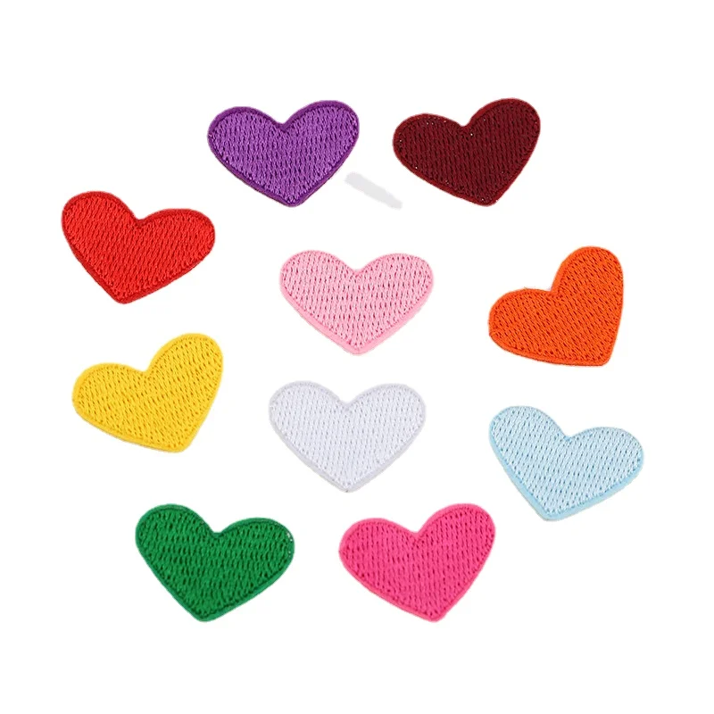 

5 шт., Детские нашивки с вышивкой «сердце»