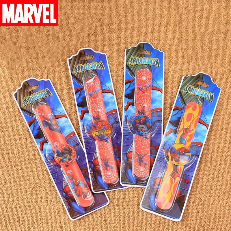 

Spiderman Wristband Cartoon Disney Anime Movies Figures Random Color Watches Kid Marvel Series Fashion Toy Boy's Cbirthday Gifts