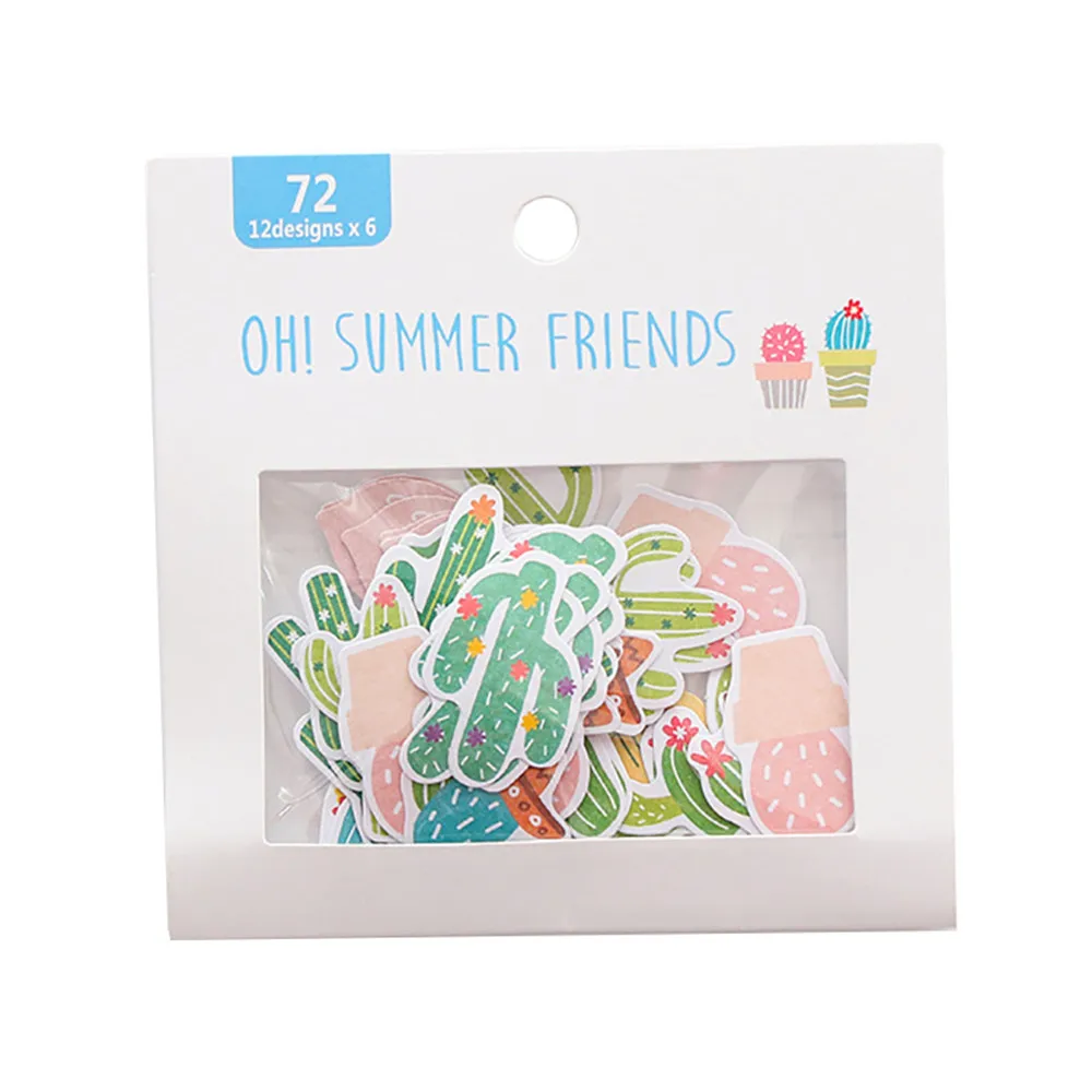 2 упаковки милые кактус наклейки с Фламинго Kawaii Канцтовары DIY Скрапбукинг
