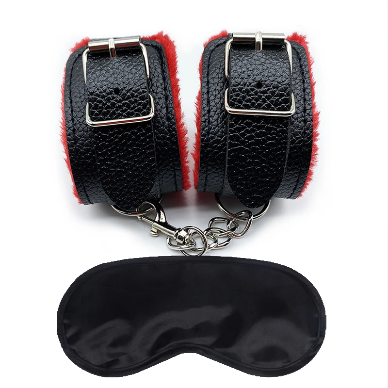 SMLOVE Секс игры БДСМ Связывание наручники лодыжки манжеты ограничения с маской