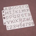 Трафареты букв алфавита шаблон живопись Скрапбукинг тиснение штамповка альбом карточка DIY трафареты