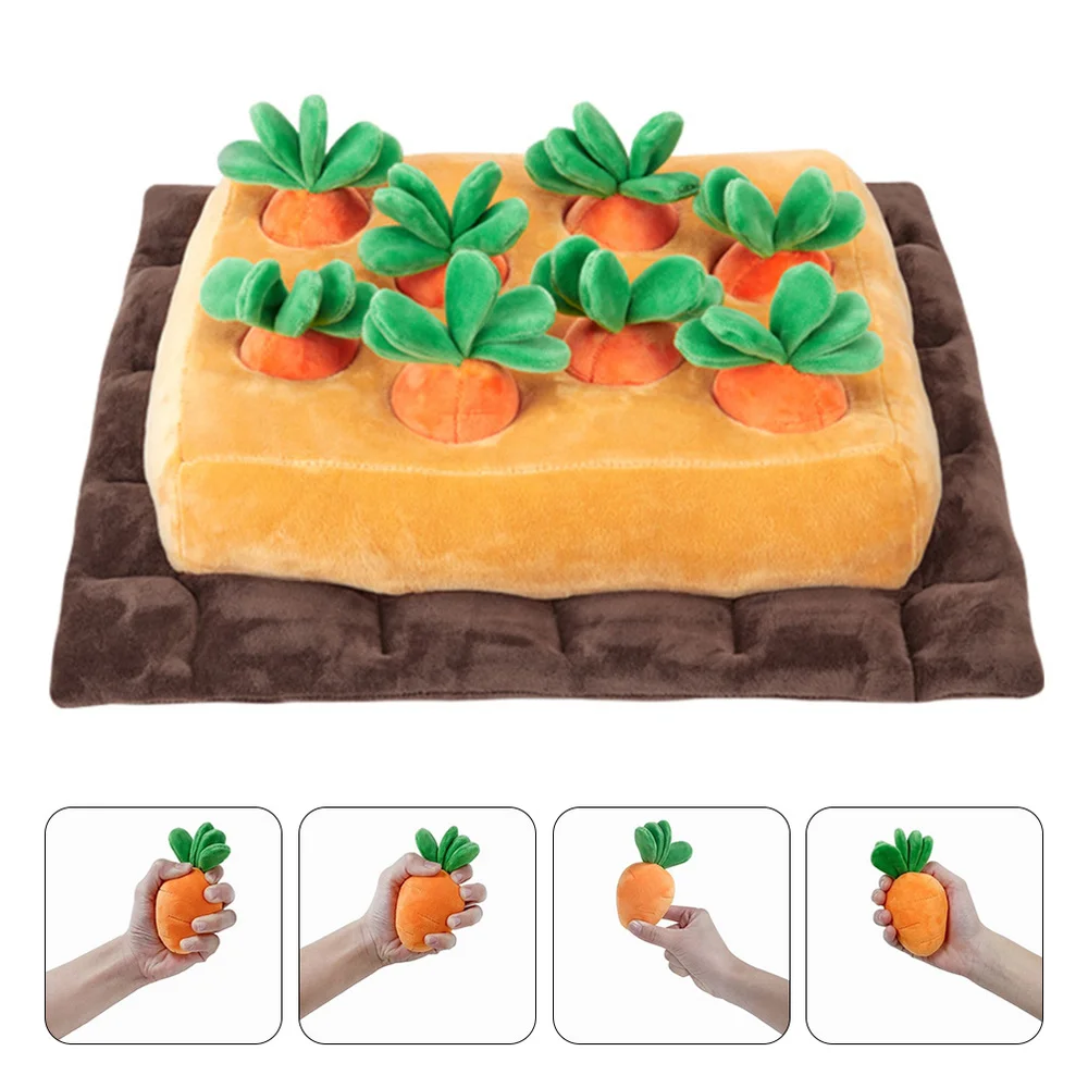 

Pet Sniffle Mat Creative Assembling Carrot Land Training Mat Dog Plaything