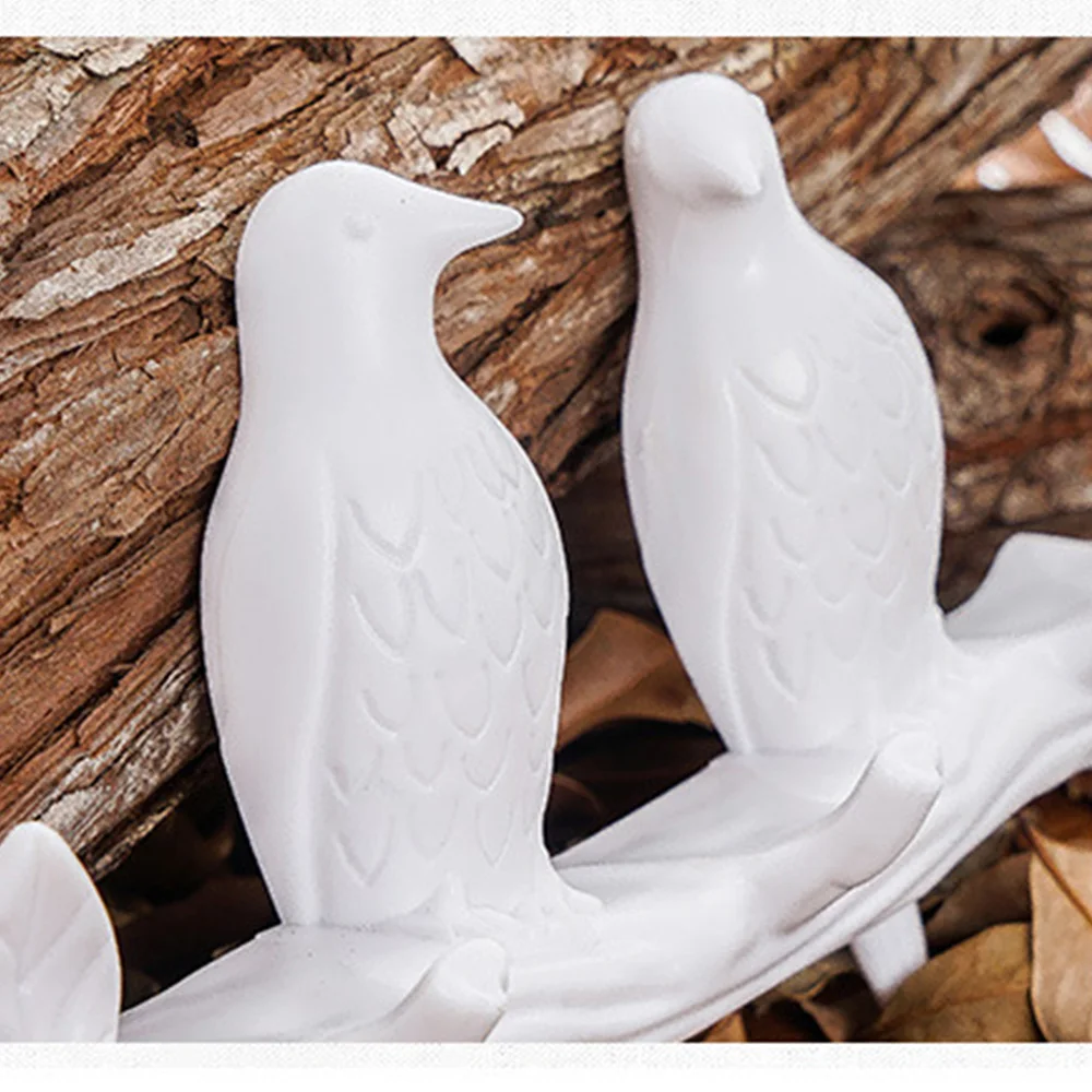 Настенное украшение 1 шт. домашняя Вешалка из каучука с птицами ключами для