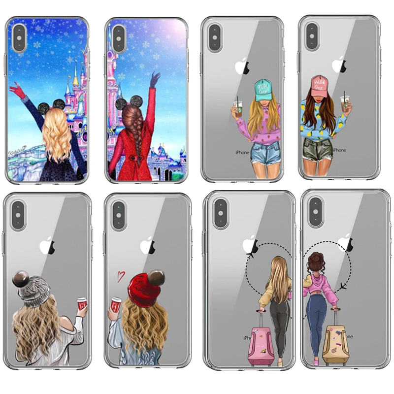 Чехол для телефона с надписью Best Friends Forever мягкий чехол iPhone 12 Pro Max SE 6S 7 8 Plus XR XS MAX 11