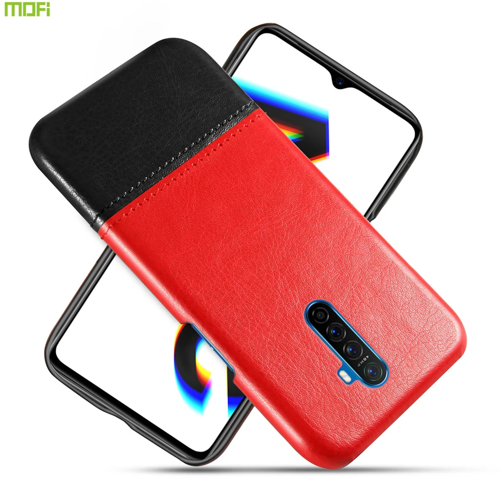 Realme X2 pro чехол Mofi для Oppo Чехол Защитная перчатка кожаный цвет черный красный Realmex2