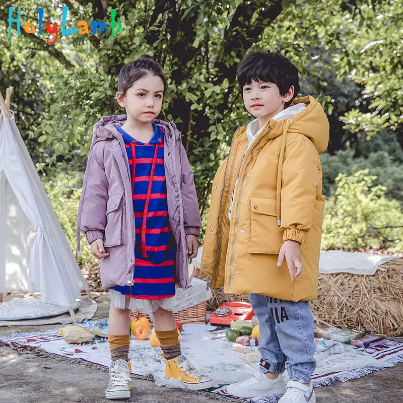 Парка для девочек и мальчиков 2019 Высококачественная теплая зимняя утепленная
