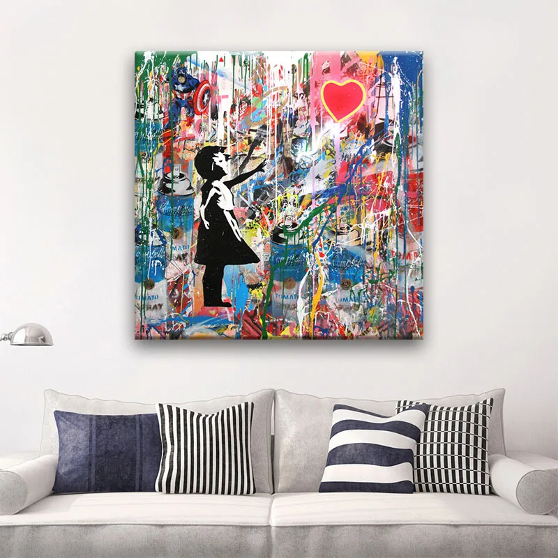 

Street Graffiti Art Banksy Art Pop Art Canvas Painting Cuadros Posters Wall Art for Living Room Home Decor