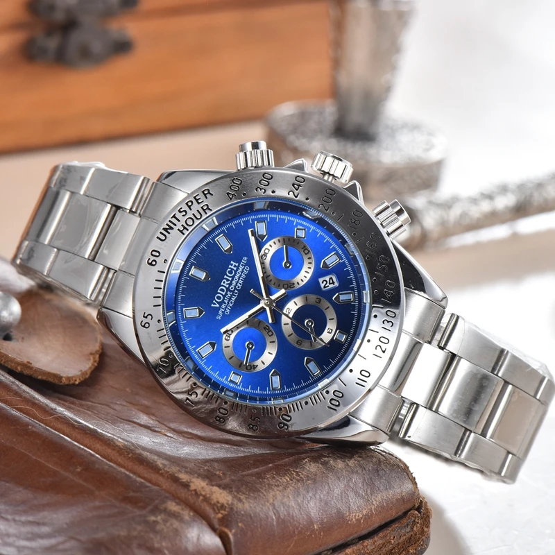 

Luxury Brand Watch Fashion Gift Business Quartz White Steel Watches Relogio Men Original Design Classic Daytona 40mm Wristwatch