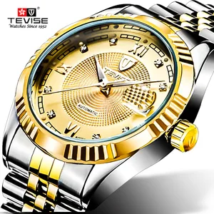 Swiss TEVISE Twist men's watch new waterproof fashion men's watch automatic mechanical watch in USA (United States)