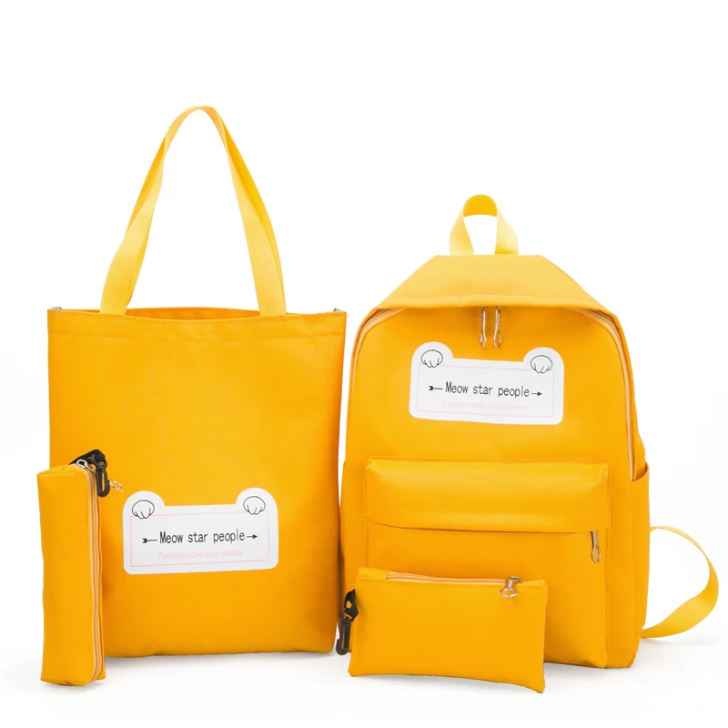 Хит продаж 4 шт./компл. детская школьная сумка студенческие рюкзаки для