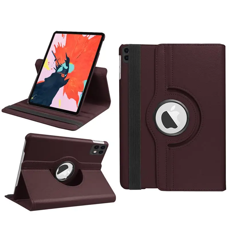 Чехол для планшета iPad Pro 12 9 дюйма 2020 вращающийся на 360 ° откидной Чехол-книжка с