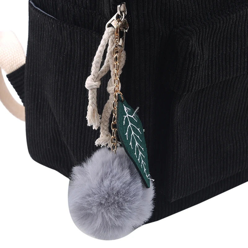 

Fashion Corduroy Design Girl School Backpack High Quality School Bag Pretty Style Backpacking Backpack Durable Book Bag Satchel