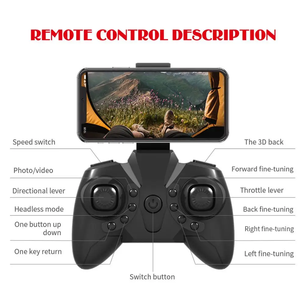 

HJ03 Foldable Drone With HD Camera RC Quadcopter With Carrying Case For Adults Beginner