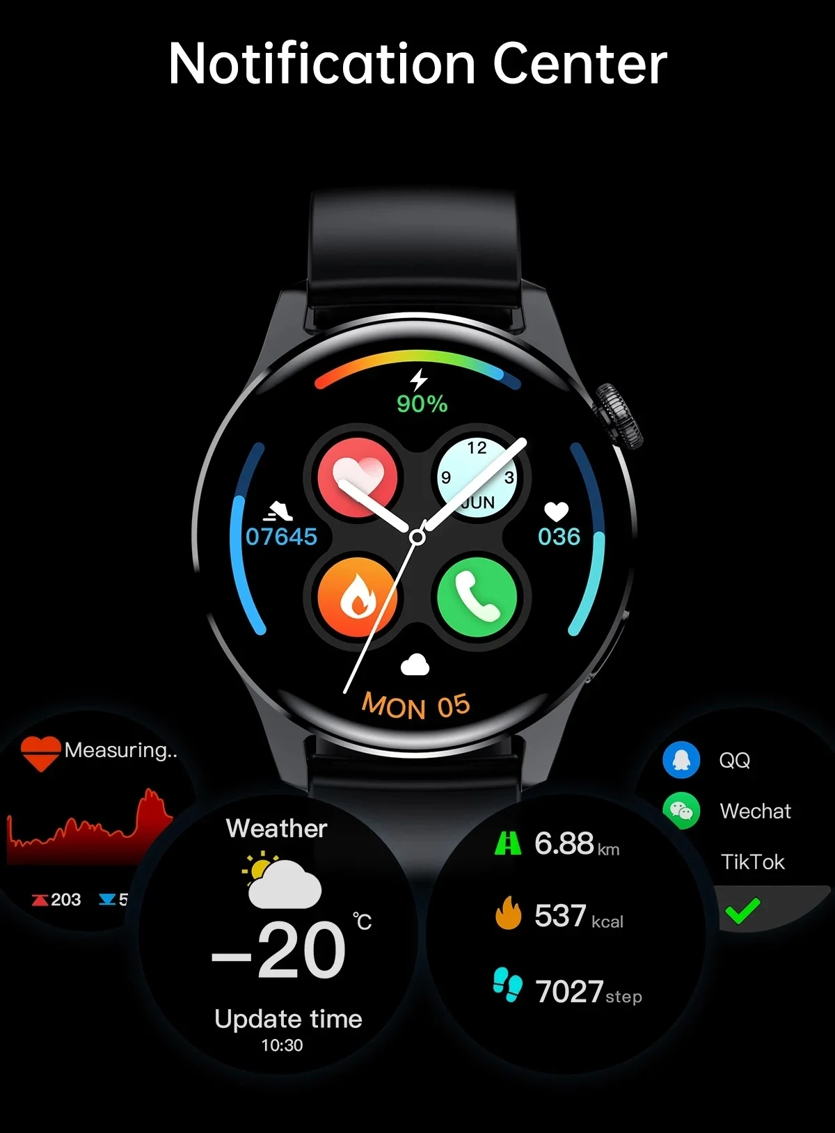 2021 New For Smart Watch Men Waterproof Sport Fitness Tracker Weather Display Bluetooth Call Smartwatch For Android IOS