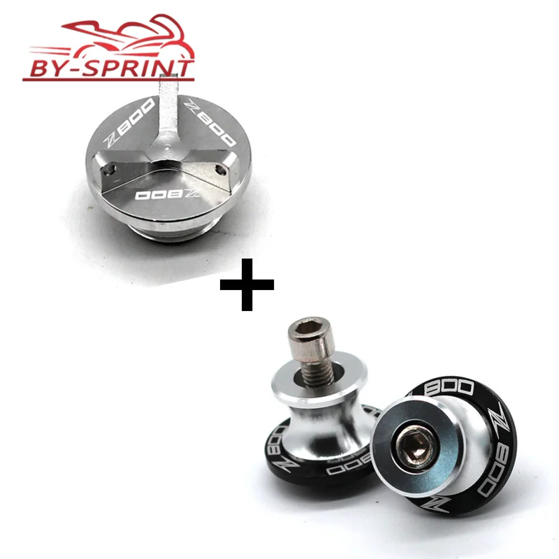 

Motorcycle Engine Oil Filter Cup Plug Cover Screw Cap & Swingarm Spools Screws Stand Screws Slider For Kawasaki Z800 Z 800 13-16