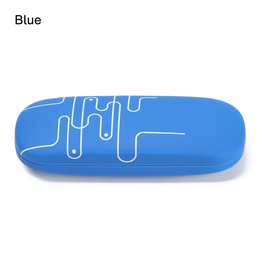 Blue 1 шт., новинка, модные очки из искусственной кожи для глаз, жесткий защитный чехол для мужчин, женщин и детей, Чехол для очков для чтения, портативный чехол для солнцезащитных очков - Color: Blue