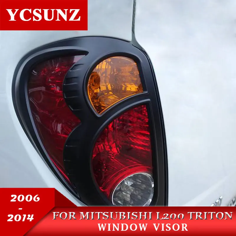 Черный Задний фонарь s крышка для Mitsubishi L200 Triton 2006 2014 задний декоративная пикапа