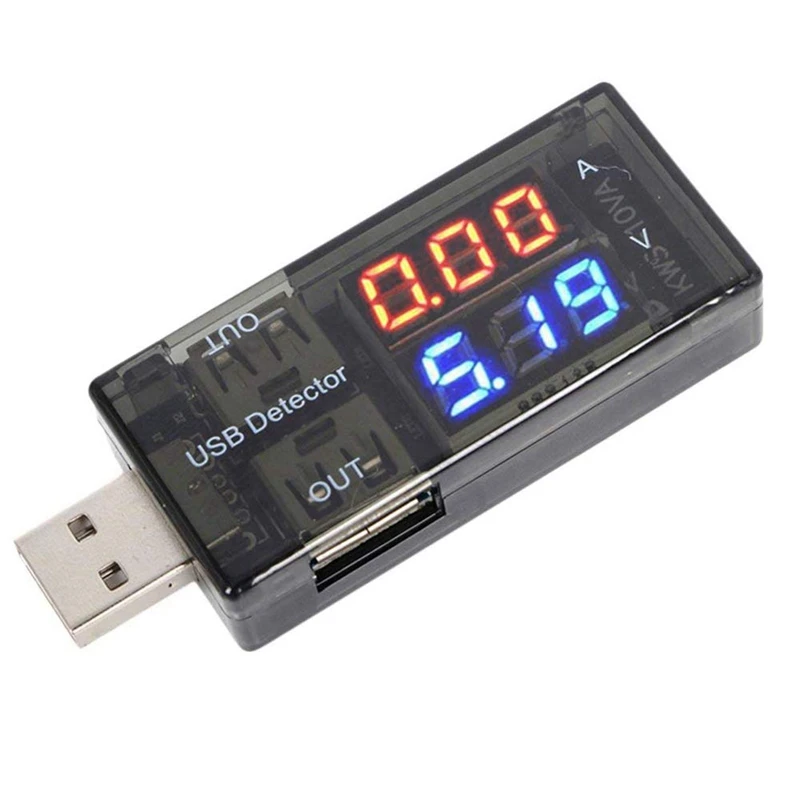 

USB-детектор цифровой мультиметр измеритель мощности тестер тока напряжения аккумулятора монитор СВЕТОДИОДНЫЙ ным дисплеем для внешнего ак...