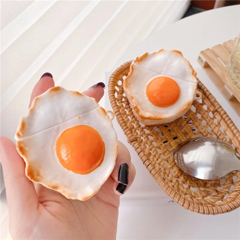 

For Apple Airpods 1 2 Case Fried Egg Wireless Earphone Cases For Apple Airpods Pro Cover Soft Silicone Funda Case