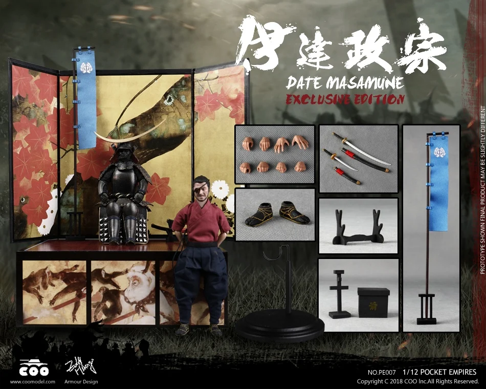 COOMODEL 1/12 PE006 Palm Empires Samurai Date Masamune Deluxe Ver. Figure Toys | Игрушки и хобби